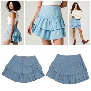 Free People Ruffles in the Sand Tiered Skirt Size 6